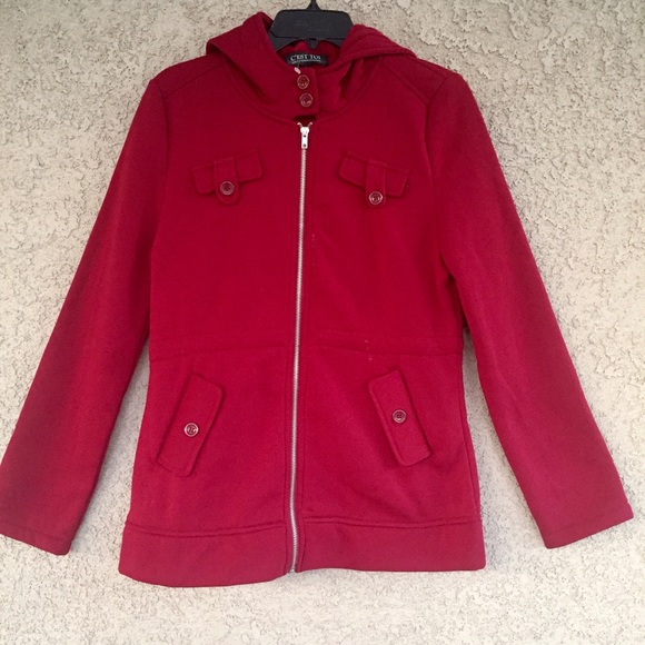 Maroon color Fleece Jacket - Picture 2 of 4